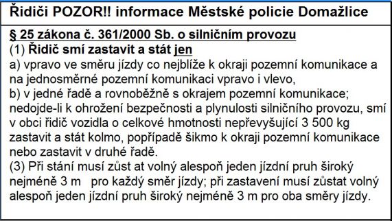 Parkování v protisměru